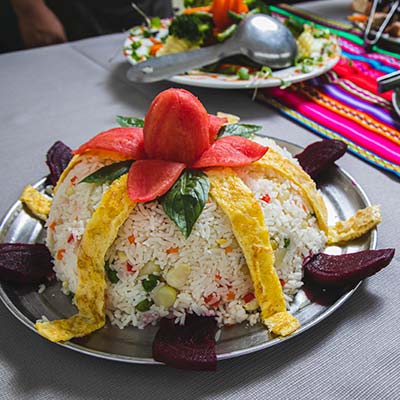 Refeições durante a caminhada