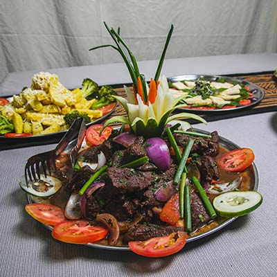 Refeições durante a caminhada