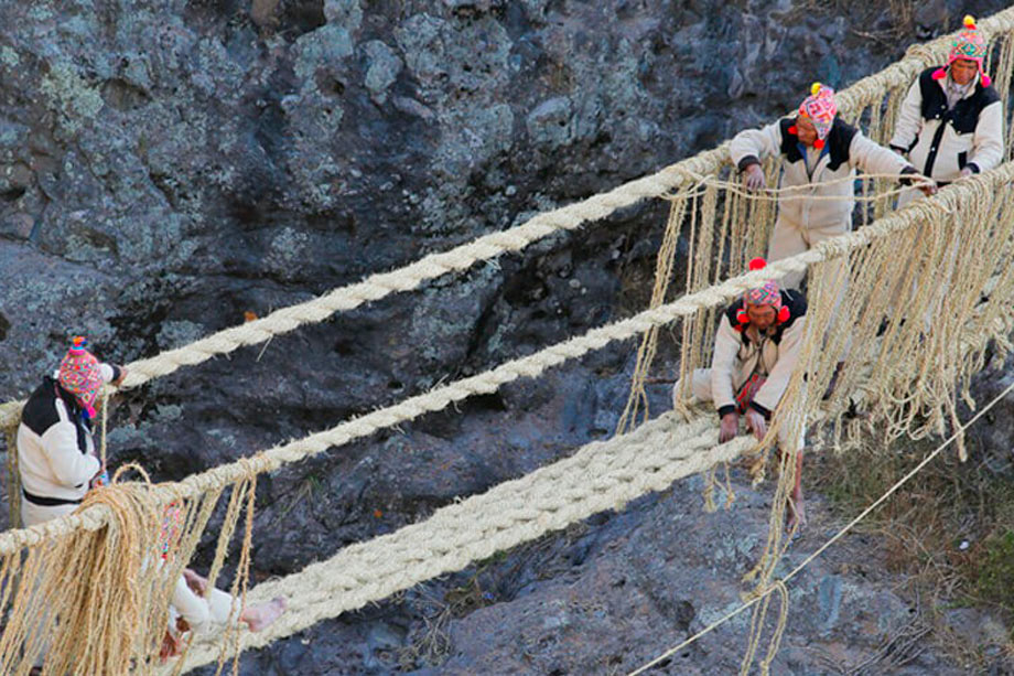 Construção da ponte Q'eswachaka