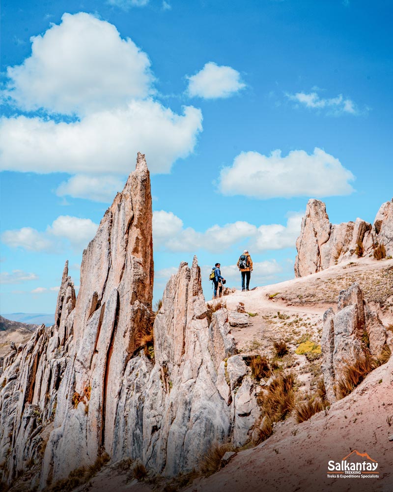 Florestas de pedras gigantes na montanha Palccoyo