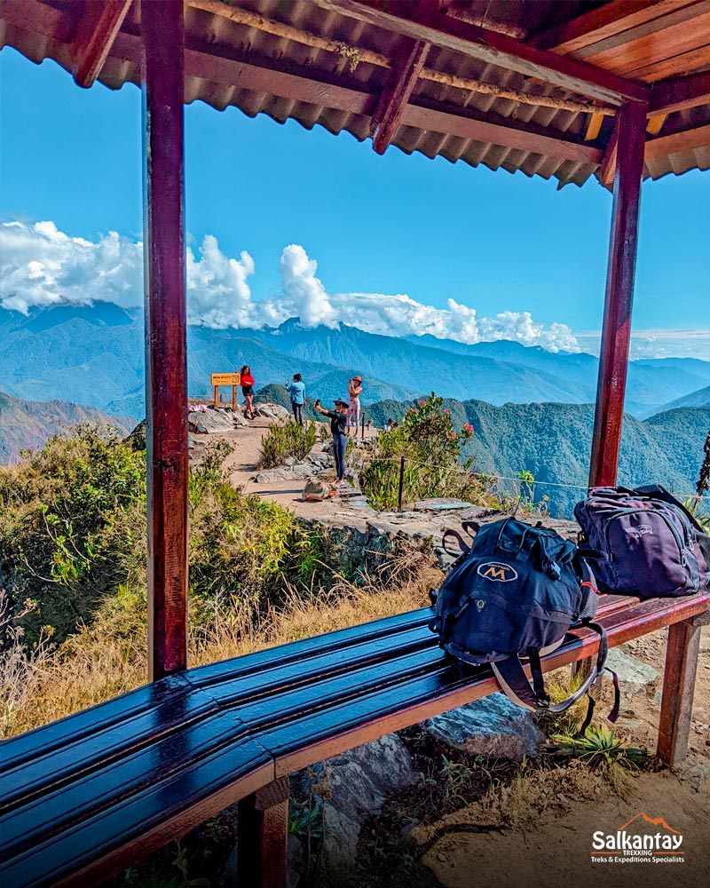 O cume da montanha Machu Picchu