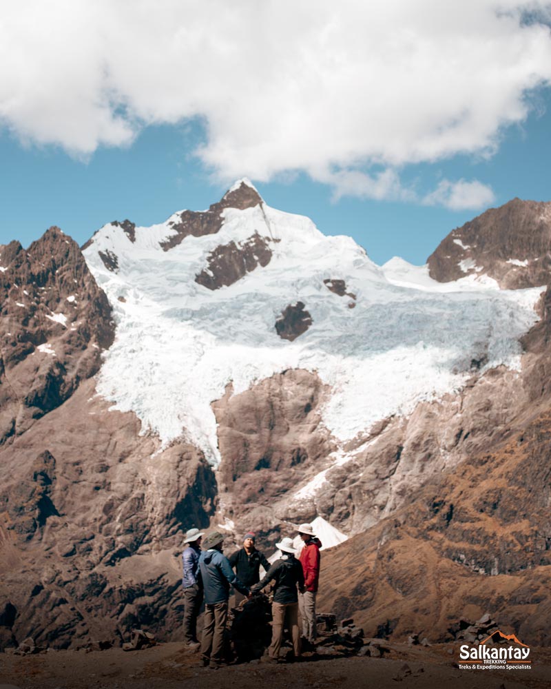 Vista das geleiras na rota de Lares