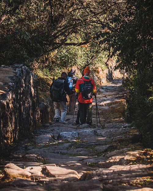 Trilha para a montanha Machu Picchu