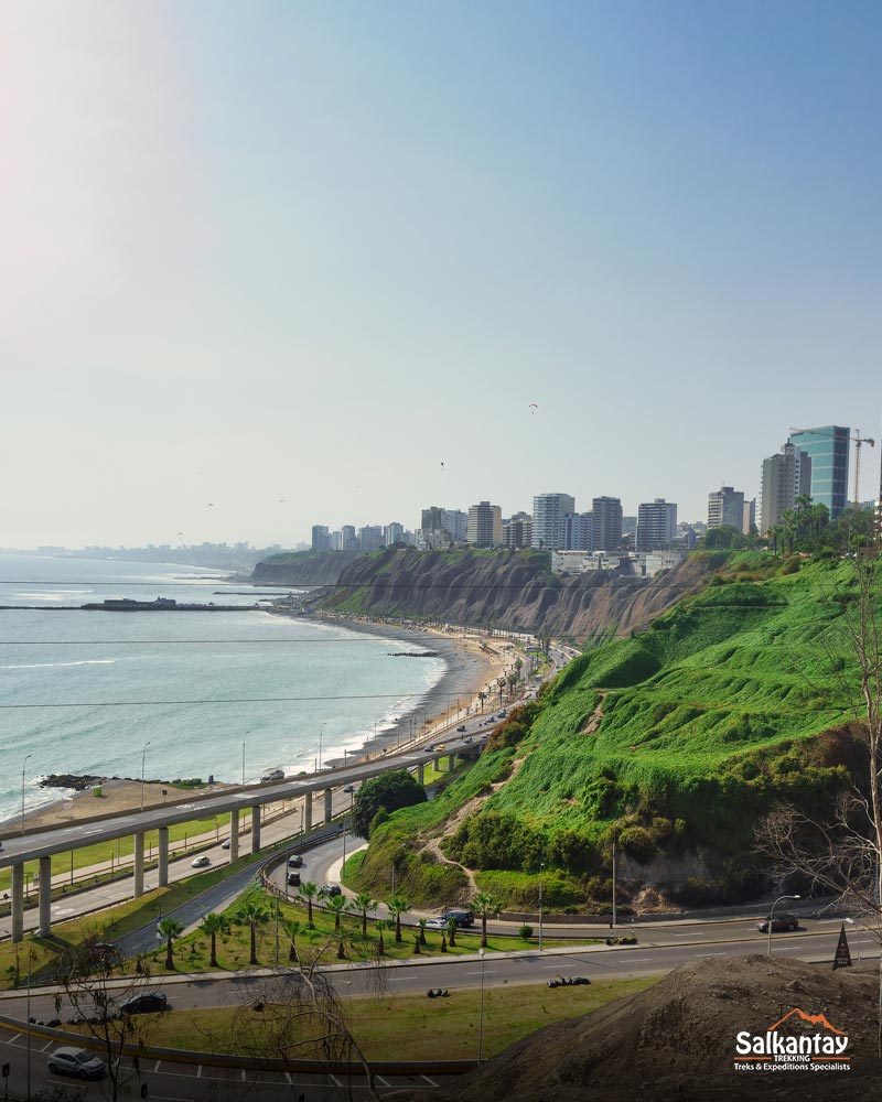 Miraflores, vista panorâmica do mar