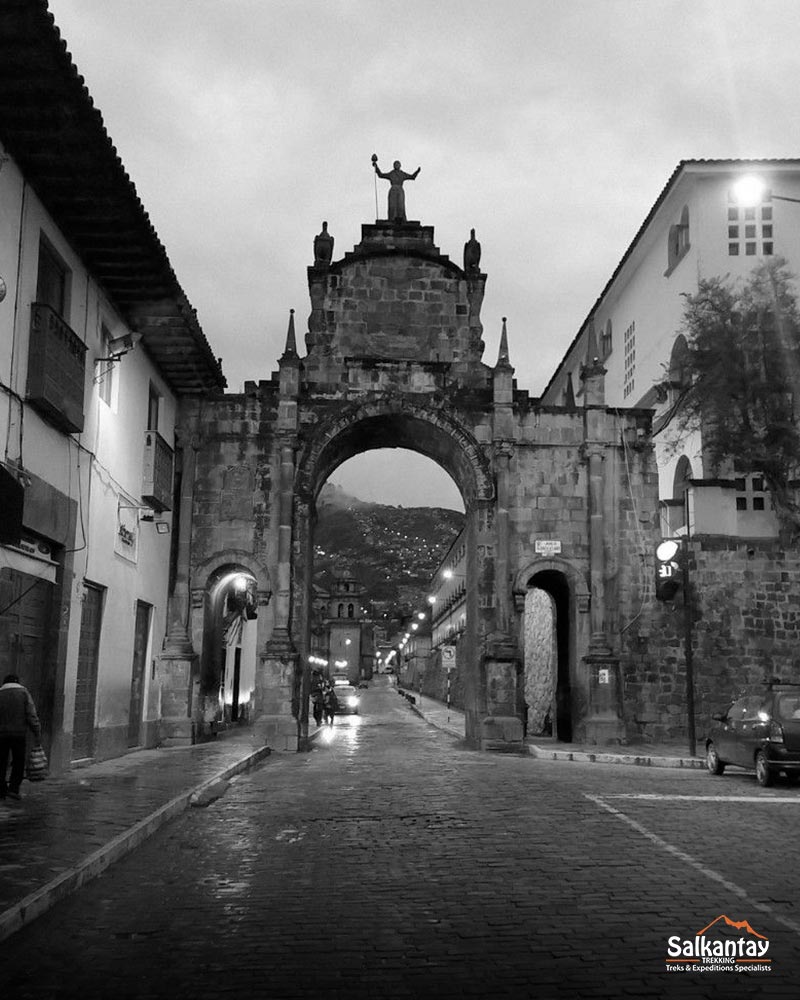 Foto antiga das ruas de Cusco.