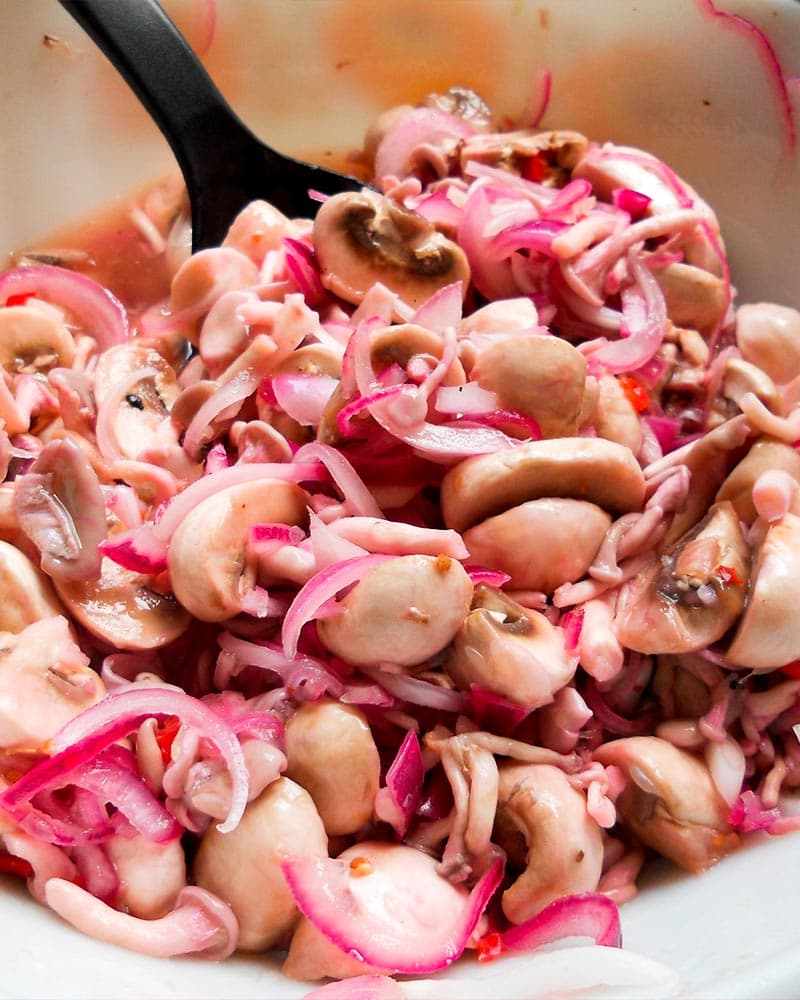 Ceviche de Cogumelos ou Setas