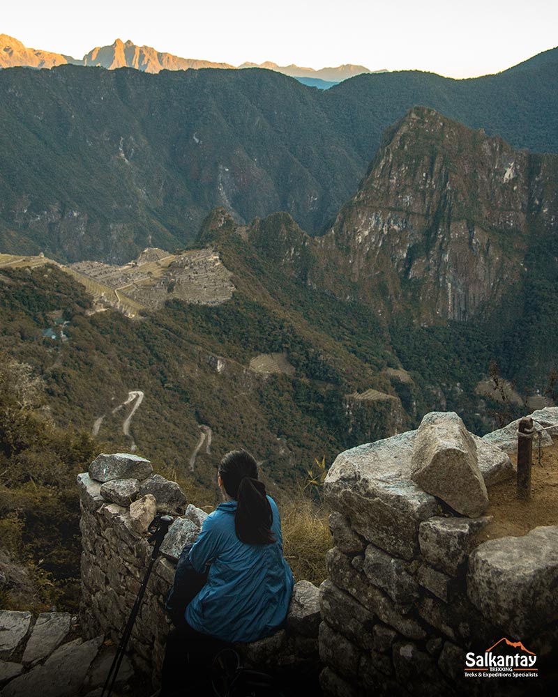 A vista de Machu Picchu a partir da Porta do Sol (Inti Punku)