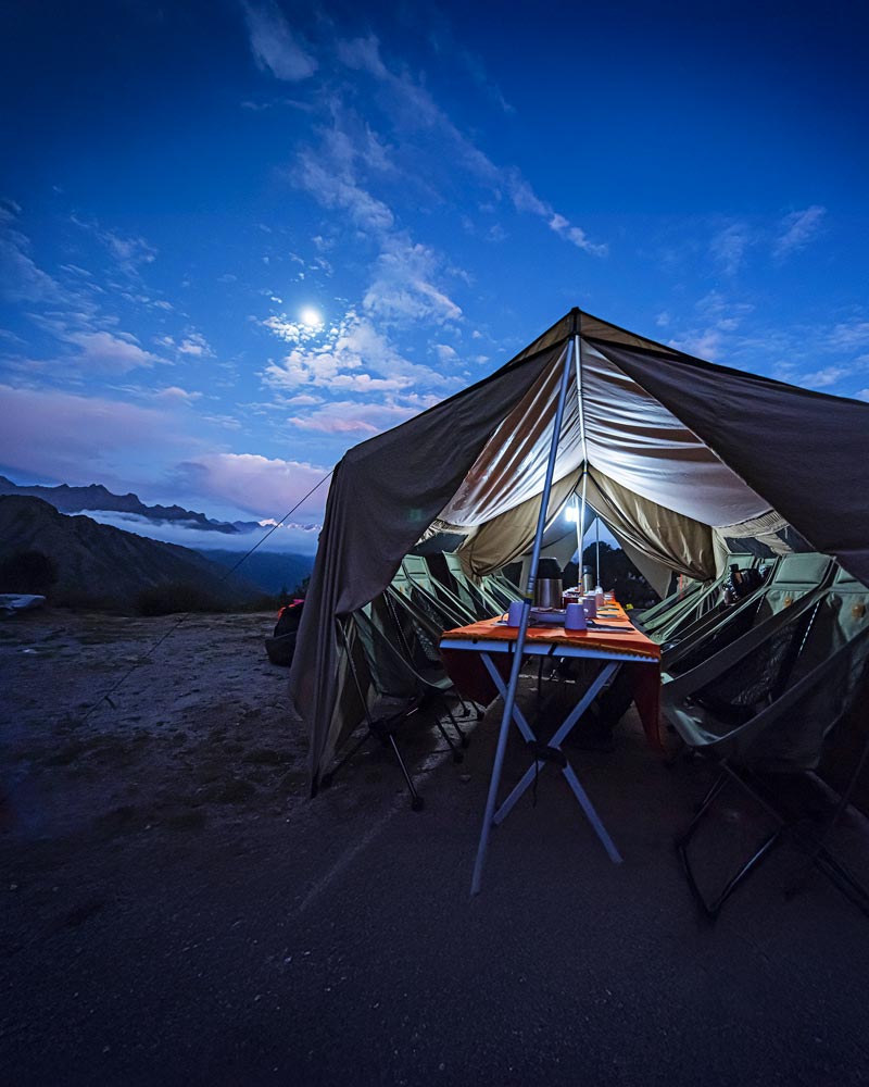 Acampamento na Trilha Inca